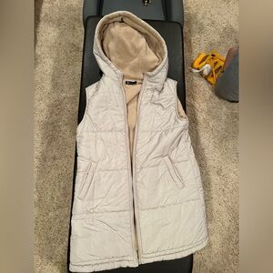 Long winter Sherpa vest